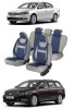 Set huse scaune piele si textil VW PASSAT B7 (2010-2015) Albastru