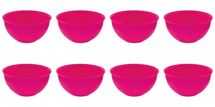 Set boluri, 8 piese, 3 L, Plastic, Fucsia