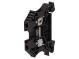 Conector de &Icirc;mbinare Șine 4mm2 1 Piste 2 Borne Negru 6.1mm
