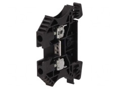 Conector de &Icirc;mbinare Șine 4mm2 1 Piste 2 Borne Negru 6.1mm