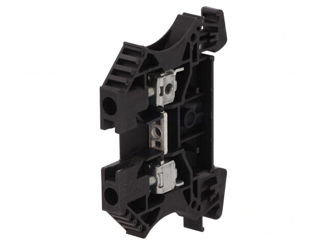 Conector de &Icirc;mbinare Șine 4mm2 1 Piste 2 Borne Negru 6.1mm