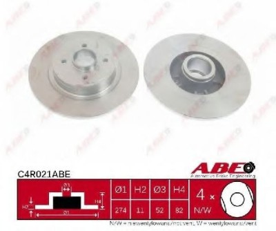 Disc frana RENAULT MEGANE I Scenic (JA0/1) (1996 - 2001) ABE C4R021ABE foto