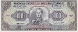 Bancnota Ecuador 100 Sucres 1988 - P123Aa UNC ( vezi descriere )