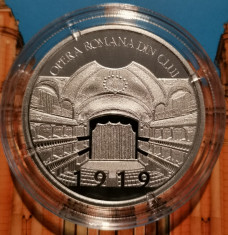 MONEDA ARGINT 100 DE ANI OPERA ROMANA DIN CLUJ foto