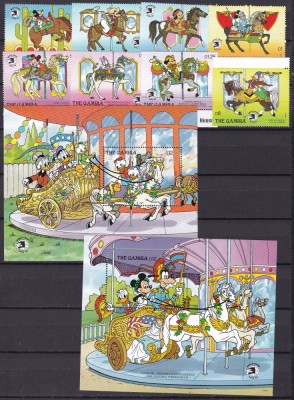 Gambia 1989 Disney Expo&amp;#039;89 MI 924-931 + 2 bl.78, 79 MNH foto