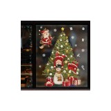 Cumpara ieftin Sticker/Autocolant Craciun cu Mos Craciun si Brad 30x45cm - 108671