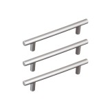 Cumpara ieftin Set 3 Manere din plastic, 2166, lungime 144 mm, distanta gauri 96 mm, crom mat