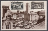 LUGOJ PIATA REGINA MARIA SI BISERICA GRECO-CATOLICA FARMACIA T.C.V. FRANCATA CU 1 LEU SI 2 LEI CENTENARUL TURNU SEVERIN CIRCULATA LUGOJ-LITUANIA