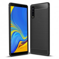 Husa SAMSUNG Galaxy A7 2018 - Luxury Carbon TSS, Negru foto