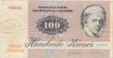 DANEMARCA 100 COROANE KRONER ND(1972-1993) aF