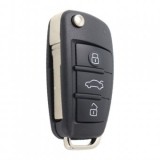 Set 2 bucati - Cheie completa compatibila cu Audi A3 briceag 3 butoane Keyless MQB - 434 MHz ASK - cip MQB48