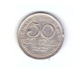 Moneda Sri Lanka 50 cents/centi 1972, stare relativ buna, curata, Asia, Cupru-Nichel