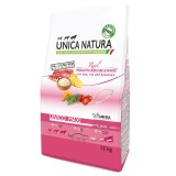 Hrana uscata pentru caini talie mare, Unica Natura, cu Sunca cruda, orez si cartofi, 12kg