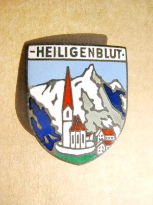 B490-I-Insigna localitate HEILIGENBLUT Austria alama emailata. foto