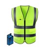 Vestă reflectorizantă, cu buzunare, verde, eWheel | Motorevolution