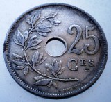 7.481 BELGIA 25 CENTIMES 1908 BELGIQUE, Europa, Cupru-Nichel