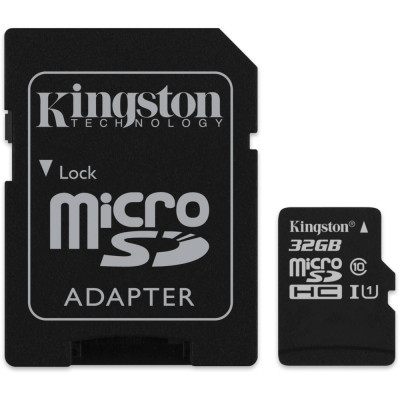 Card MicroSD 32GB + Adaptor (Clasa 10) KINGSTON foto