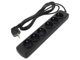 Prelungitor cu 6 prize negru 250V 10A