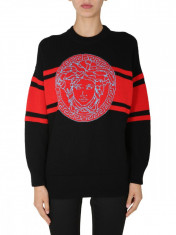 Bluza dama VERSACE CREW NECK SWEATER A87167 A235908A1008 Negru foto