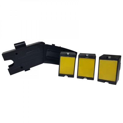 Pistol taser cu electrosoc, 3 rezerve, toc cadou foto
