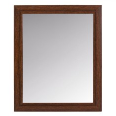Oglindă Decorativă de Perete, Model Lemn, Culoare Maro, Dimensiuni 20x25cm