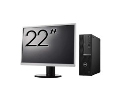Pachet Calculator Second Hand DELL OptiPlex 7080 SFF, Intel Core i5-10500 3.10 - 4.50GHz, 8GB DDR4, 256GB SSD + Monitor 22&amp;quot; NewTechnology Media