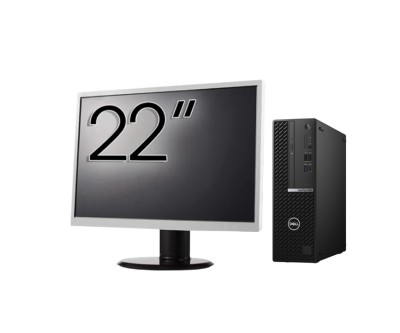 Pachet Second Hand DELL OptiPlex 5090 SFF, Intel Core i5-10500 3.10 - 4.50GHz, 8GB DDR4, 256GB SSD + Monitor 22&amp;amp;quot; NewTechnology Media foto