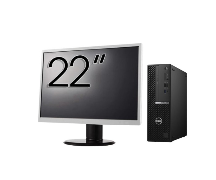 Pachet Second Hand DELL OptiPlex 5090 SFF, Intel Core i5-10500 3.10 - 4.50GHz, 8GB DDR4, 256GB SSD + Monitor 22&amp;quot; NewTechnology Media
