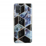Cumpara ieftin Husa Cover Silicon Geometric pentru Samsung Galaxy A71 Bulk Negru