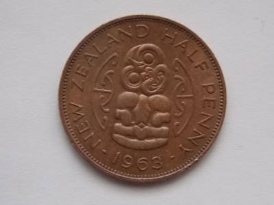 HALF PENNY 1963 NOUA ZEELANDA foto
