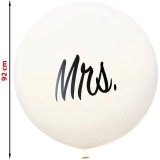 Balon gigant inscriptie Mrs, diametru 92 cm, petrecere nunta, latex, ProCart