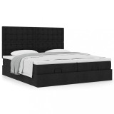 Gossi cadru de pat otoman cu saltele, material negru 180x200cm