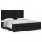 Gossi cadru de pat otoman cu saltele, material negru 180x200cm