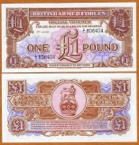 !!! MAREA BRITANIE , VOUCHER MILITAR - 1 POUND (1956} - P M29 - UNC