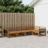 vidaXL Set de canapele de exterior 5 pcs natural Lemn Solid de Acacia 3382562