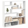 Raft cubic de perete cu 7 compartimente alb lemn prelucrat