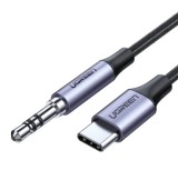 CABLU Ugreen, &quot;AV143&quot;, USB Type-C(T) to Jack 3.5mm(T),nu are chip DAC, lungime 1m, gri &quot;30633&quot; (timbru verde 0.08 lei) - 6957303836338