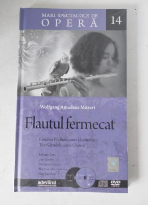 Flautul fermect - Mozart - Mari Spectacole de Opera nr 14 - Biblioteca Adevarul - CD + DVD + Carte/brosura de prezentare foto