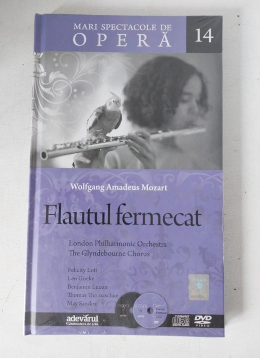Flautul fermect - Mozart - Mari Spectacole de Opera nr 14 - Biblioteca Adevarul - CD + DVD + Carte/brosura de prezentare