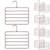 Set 20 Umerase Mercaton din Plastic, cu 5 Pozitii, Pentru Pantaloni, Fuste sau Cravate, 31 x 31 cm, Maro