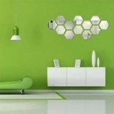 Set 3 Oglinzi Acrilice, Decorative Hexagonale, CBD CORAL BEST DEALS, pentru Baie, Bucatarie si Living, 18cm X 9.2 cm, Model XL 3 BUC 18 cm 9.2 cm 0.2