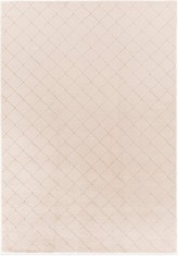Covor Premium Belgian Model LOP Grofat 050, Marime 50 x 80 cm, Crem, Inaltime Fir 23 mm, Antiderapant, Antialergic, Poliester, Living, Dormitor, Sufra
