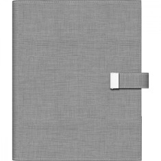 Agenda organizer A5 cu catarama gri Elegance