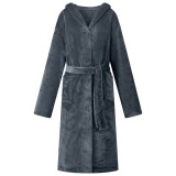 vidaXL Robe cu glugă Albastru marin l Flanelă 42017239
