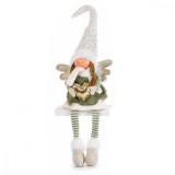 Cumpara ieftin Figurina Inger Girl din portelan si textil alb verde auriu 18x11x45 cm