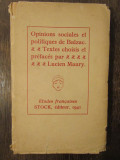 OPINIONS SOCIALES ET POLITIQUES DE BALZAC-LUCIEN MAURY