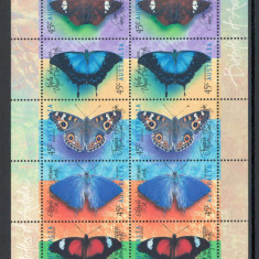 Australia 1998 Mi 1764/68 klb MNH, nestampilat - Fluturi