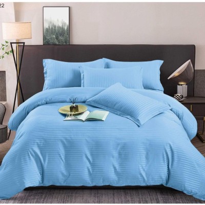 Lenjerie de pat Damasc 6 piese, Bumbac 100%, bleu &amp;ndash; Eleganță și Confort foto