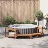 &Icirc;mprejmuire pentru cadă cu hidromasaj Semicircular 272x120.5x55.5 cm Lemn solid de acacia