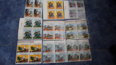 Romania desene animate walt disney 1985 bl de 4 serii mnh foto